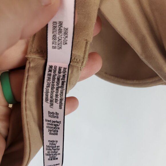 Victoria's Secret Beige Laced Edge Womens Wired Adjustable Back Bra Sz 36C - Picture 10 of 10